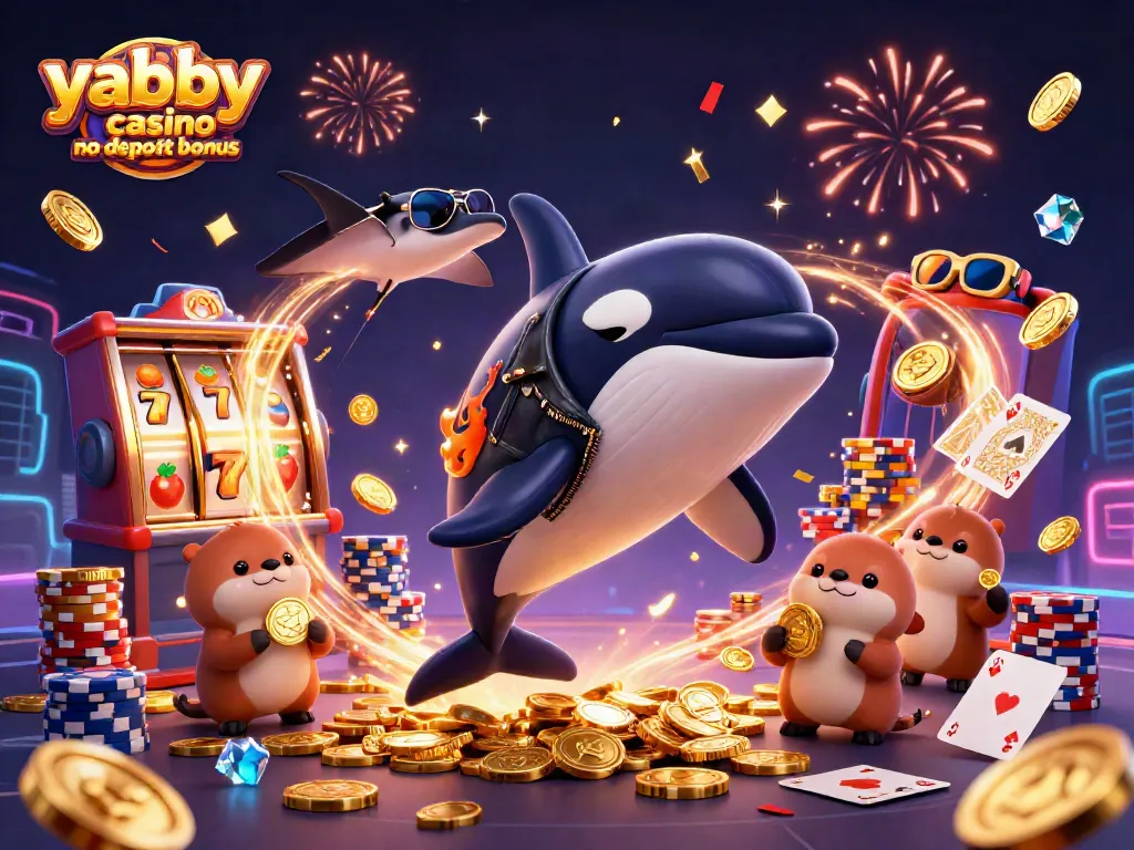 Engage with the exciting yabby casino no deposit bonus through playful characters amid vibrant casino elements.