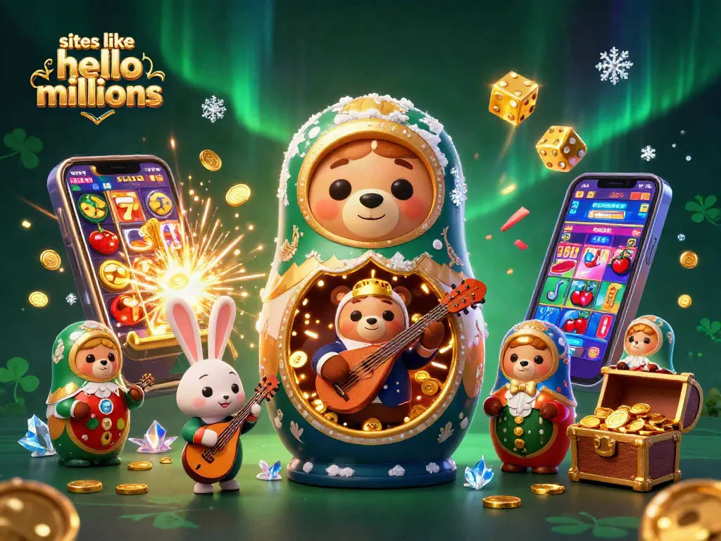 Explore thrilling gaming action at sites like hello millions with vibrant casino elements and winning symbols.