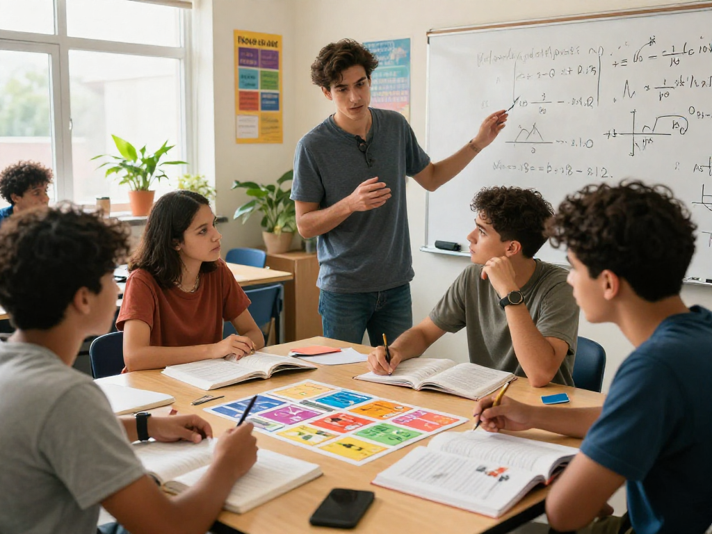 Students learning with the best tutors in a vibrant classroom setting.
