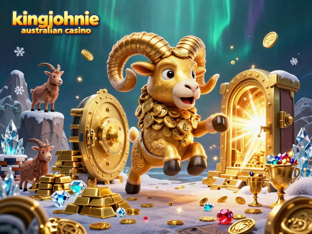 Watch the kingjohnnie australian casino come alive with gold treasures and vibrant energy in this amazing illustration.