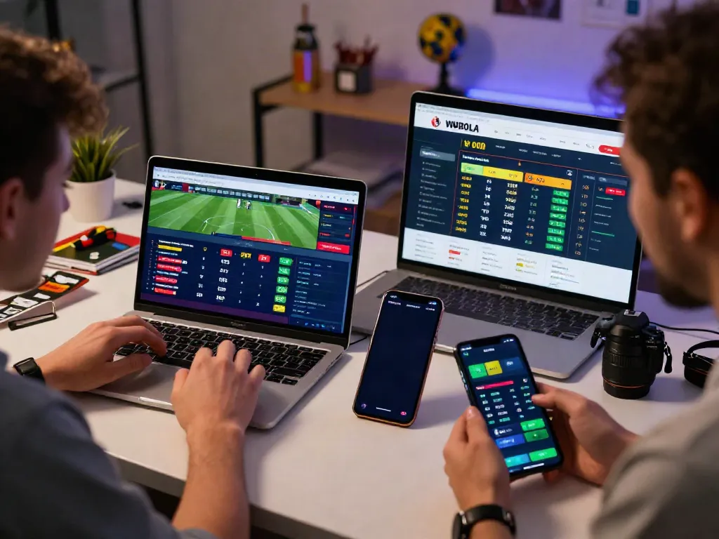 WWBOLA betting platform showcasing high odds and live statistics in a dynamic environment.