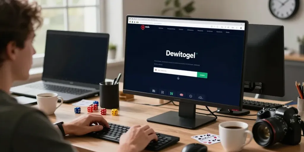 Proses login di Dewitogel alternatif dengan perangkat digital di ruang kerja yang nyaman.
