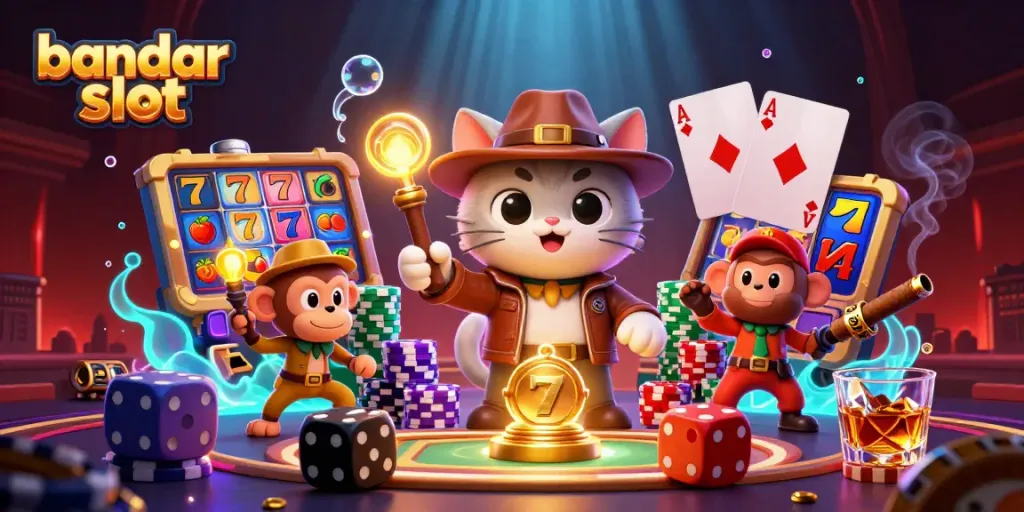 Playing slots and discovering treasures in an immersive temple scene featuring bandar slot elements