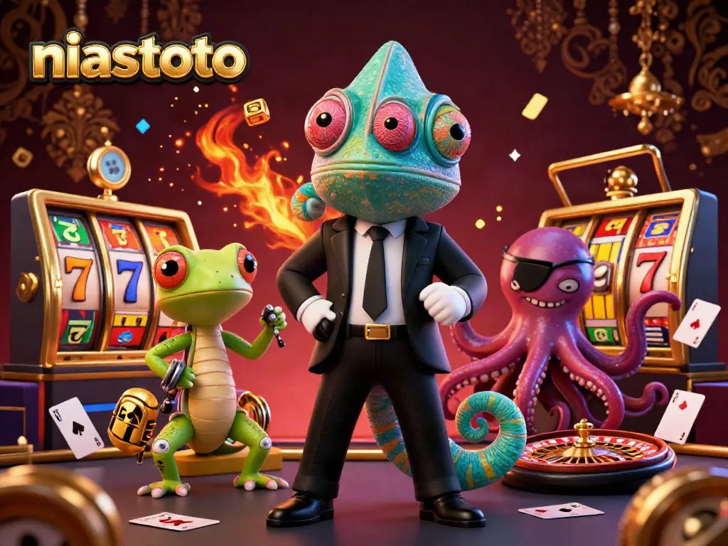 Experience thrilling gameplay at niastoto with colorful characters and casino elements.
