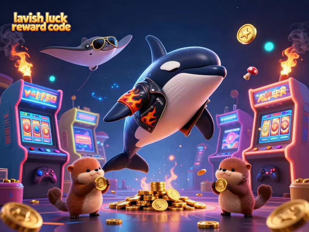 Engage in play with Lavish Luck reward code and vibrant casino-themed illustration