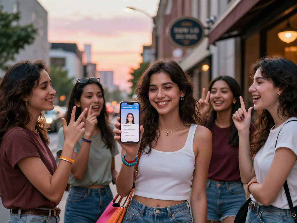 Discover how old do I look with friends in a fun urban setting