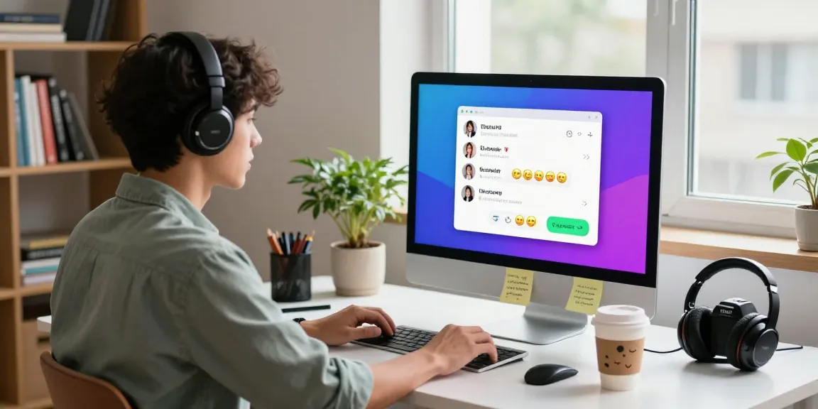 Engaging digital workspace with AI chat NSFW interface, vibrant elements, and creative atmosphere.
