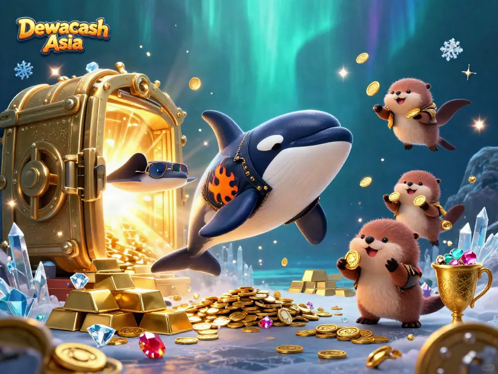 Dewacash Asia whales dive into a treasure-filled underwater casino realm.