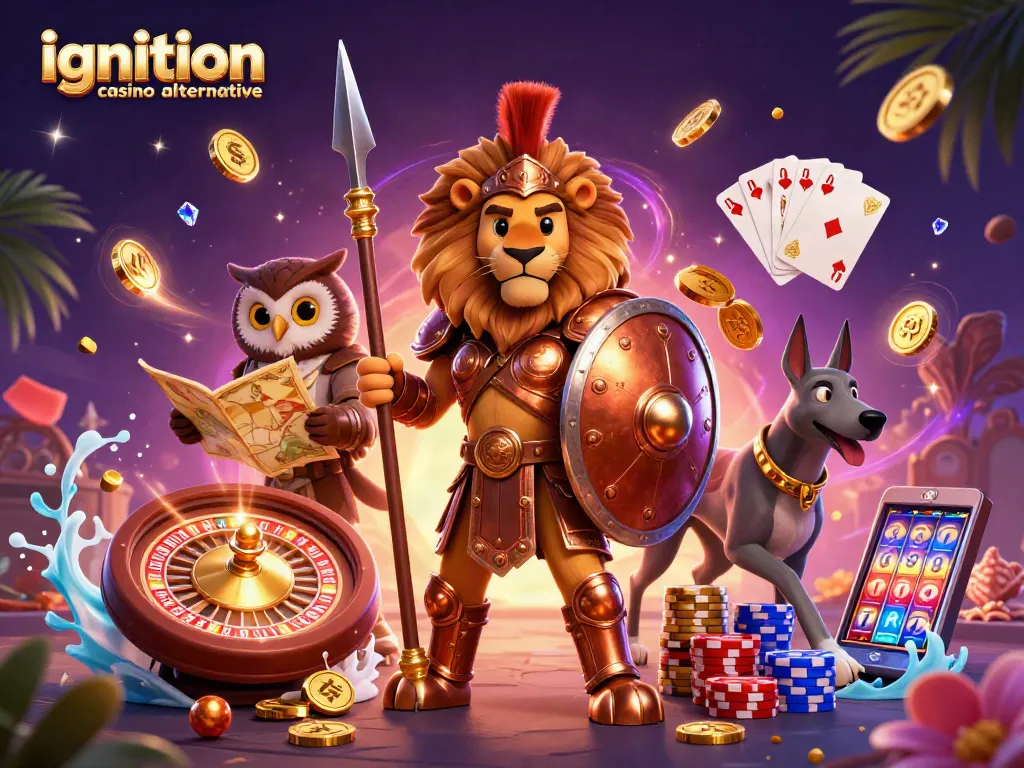 Experience dynamic gameplay with Ignition Casino alternatives in this captivating scene.