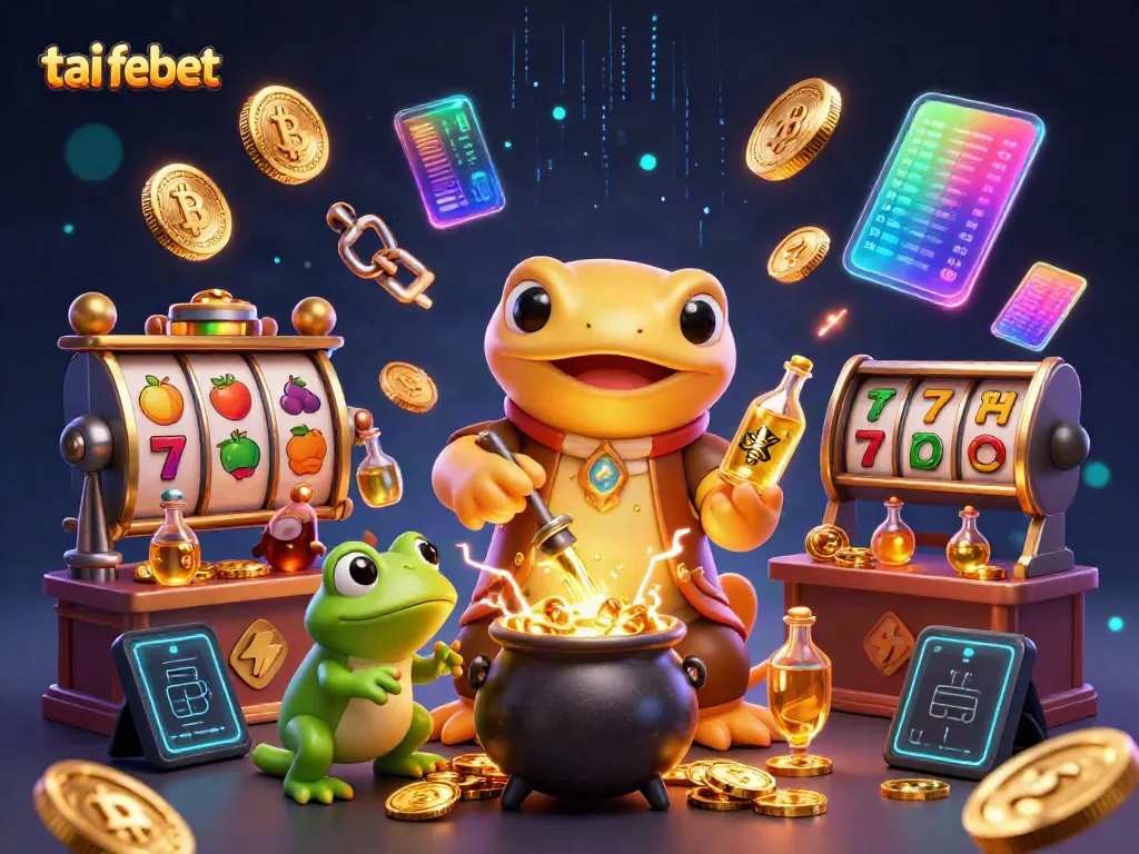 Engage with the vibrant gaming scene in tai febet, featuring alchemical characters transforming luck into golden wins.