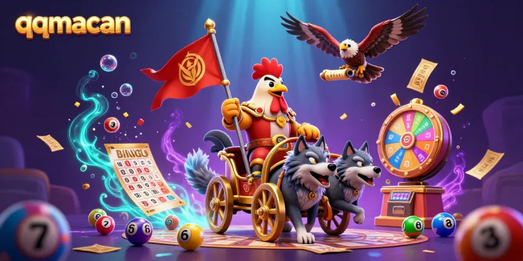 Engage with qqmacan's dynamic casino adventure filled with vibrant game elements.