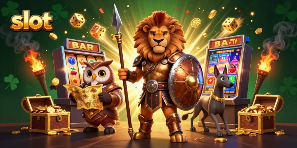 Spin the slot reels with the vibrant jackpot explosion featuring lucky 7s and coins.