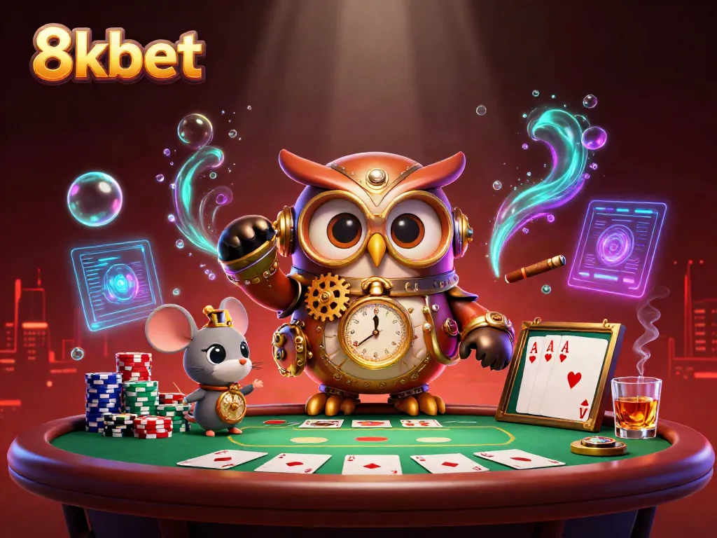 Engage in thrilling gaming moments at 8xbet with a dynamic steampunk casino scene.