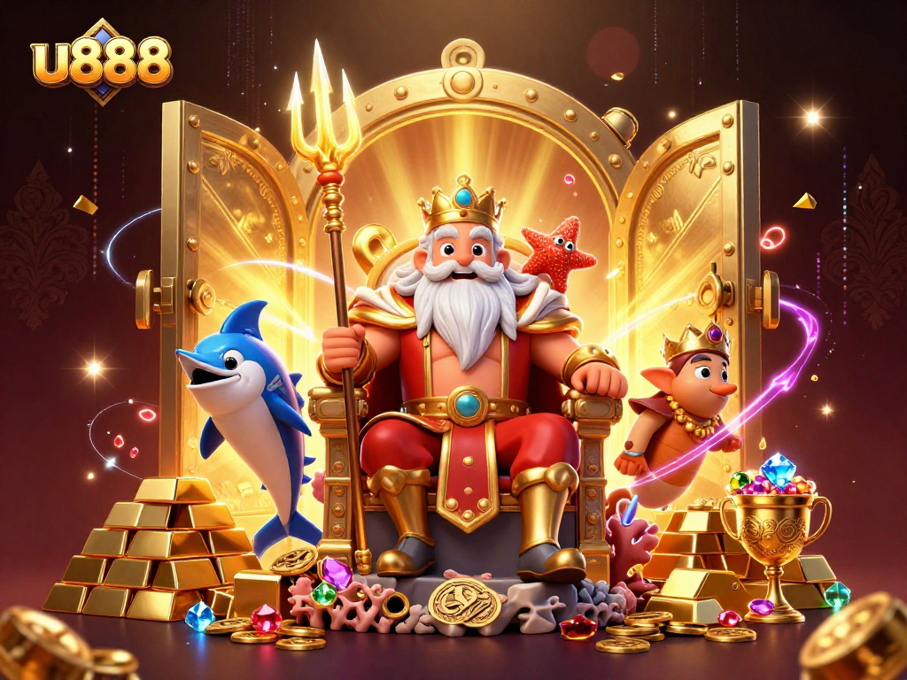 Explore thrilling odds with u888 in an elaborate 3D casino scene featuring treasure and adventure!