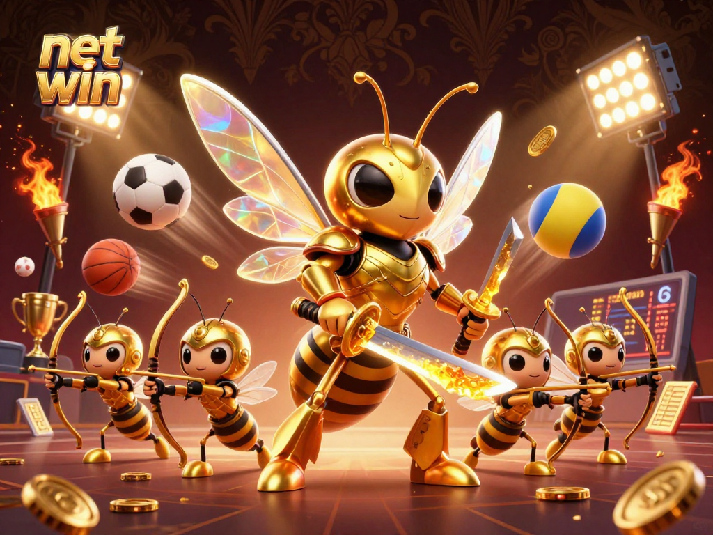 Engage with net win and thrive in this vibrant online casino scene featuring 3D sports action.