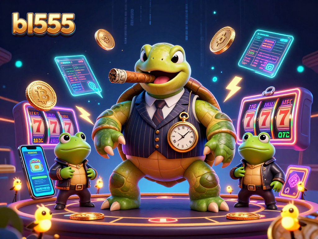 Experience thrilling gameplay at bl555 with a vibrant 3D casino scene featuring fortune and excitement.