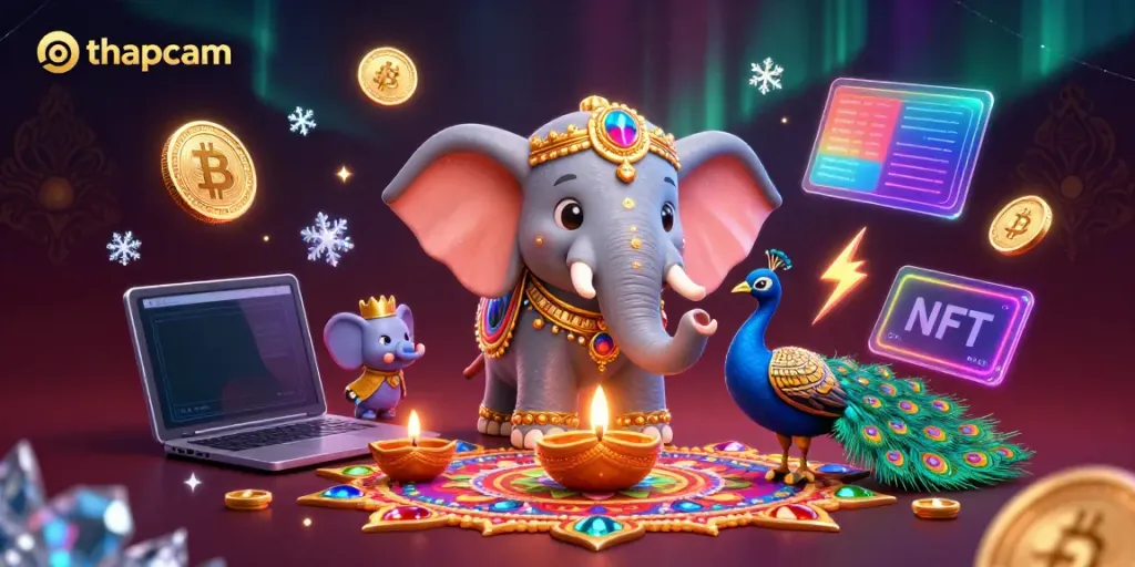 Experience thapcam's vibrant online betting atmosphere with a dynamic, colorful 3D illustration.