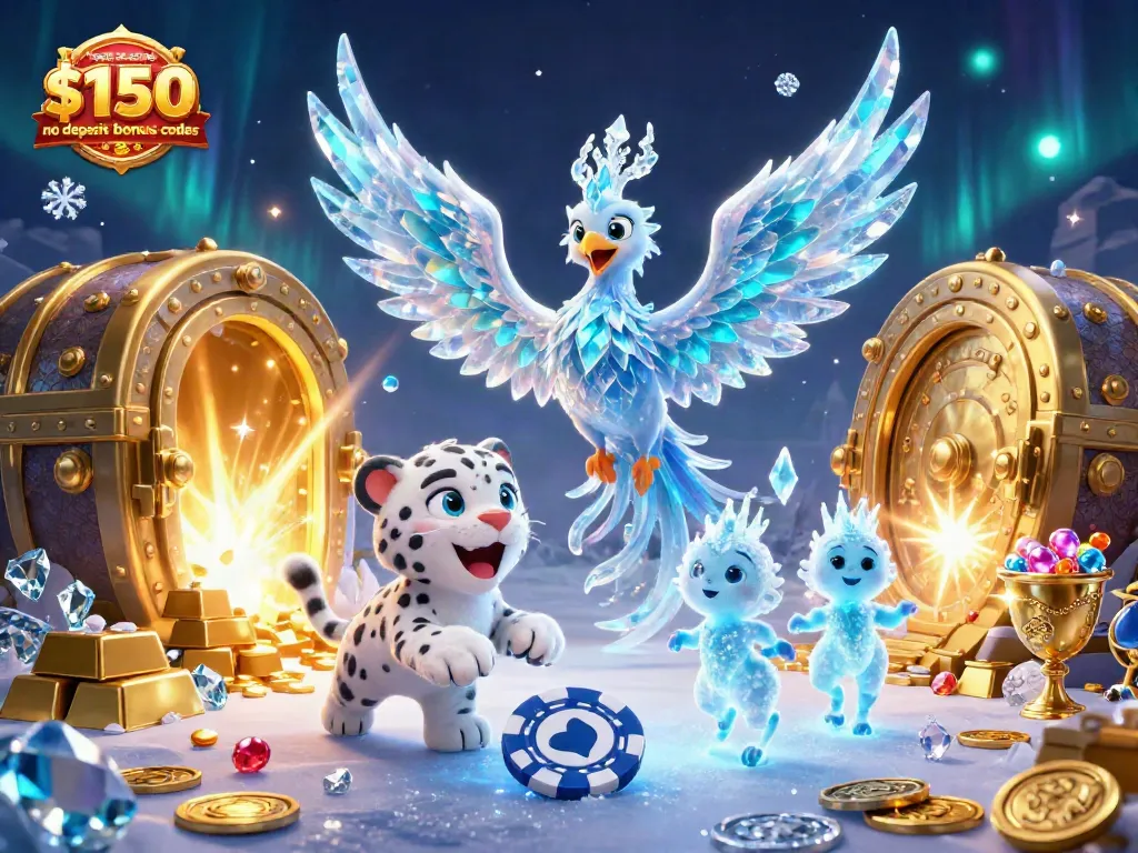 Engage with royal ace casino $150 no deposit bonus codes while witnessing enchanting ice phoenix alongside magical gems.