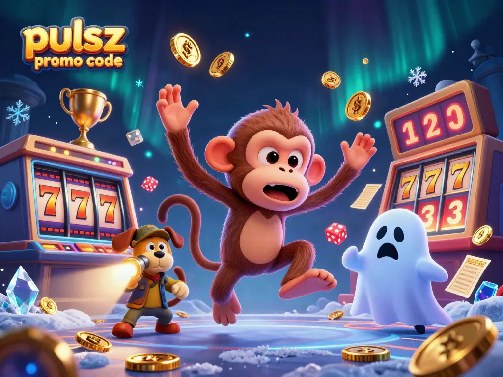 Engage with exciting Pulsz promo code offers claiming free coins and bonuses in a vibrant casino scene.