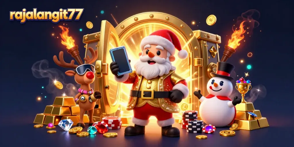 Menangkan jackpot dengan rajalangit77 di kasino bersama Santa Claus dan teman-temannya.